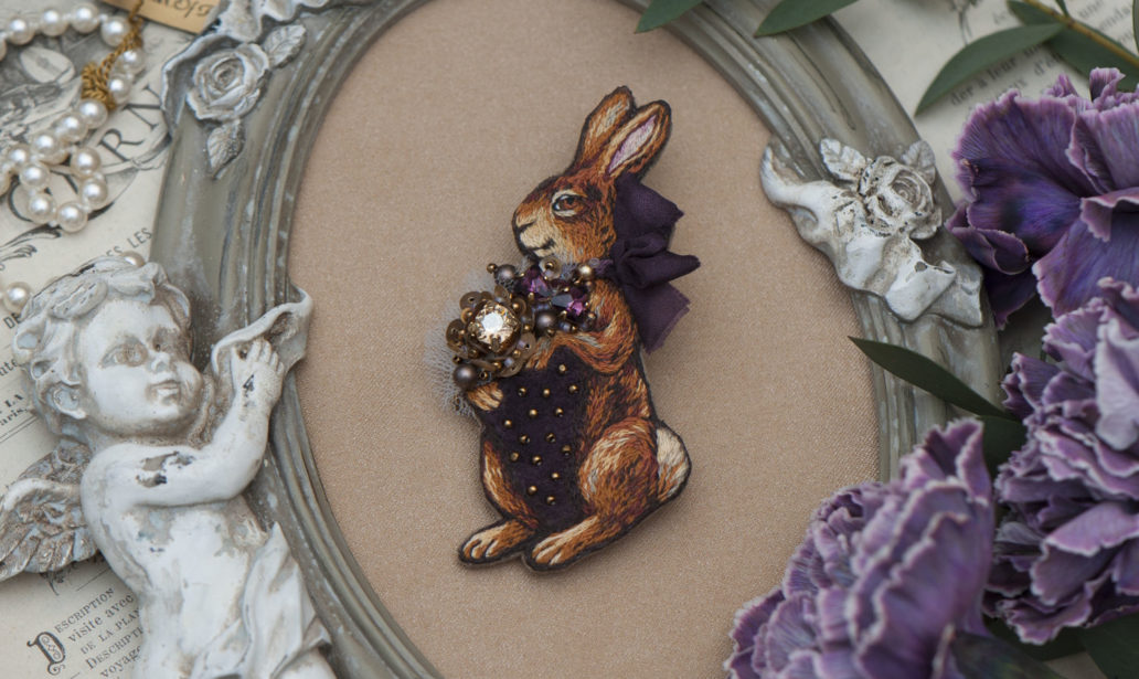 Rabbit brooch